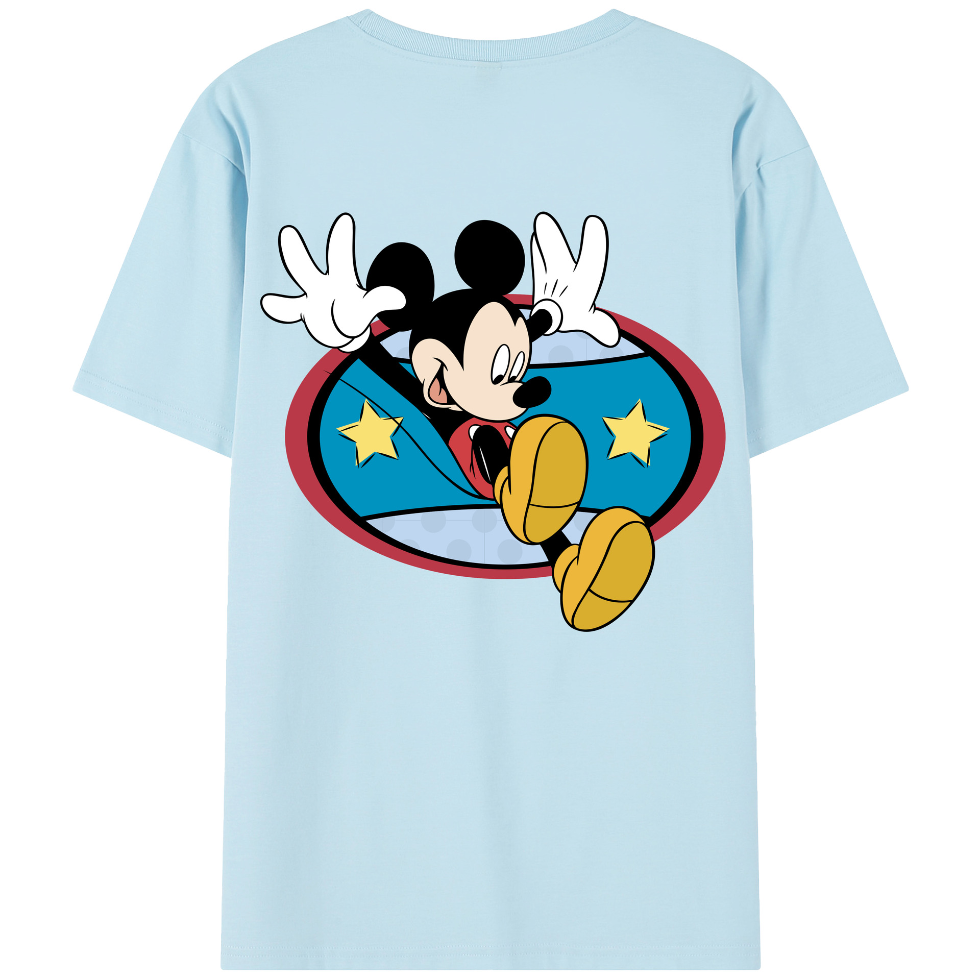 （画像用） ミッキーマウス Mickey Mouse 綿100％半袖Tシャツ（背面プリント）